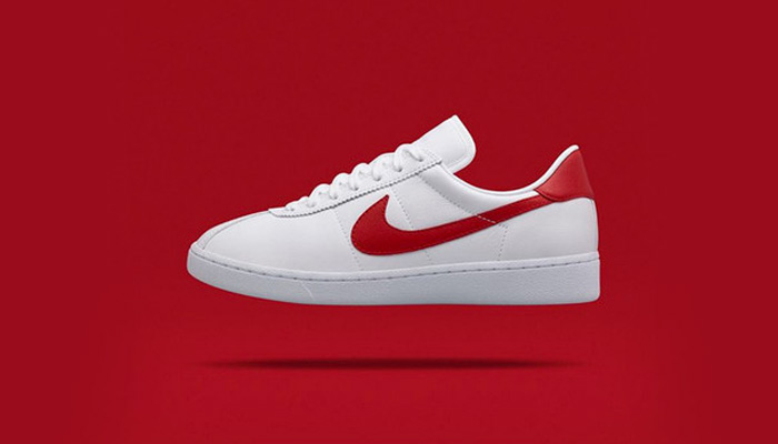 Rebelión Buena suerte Sabor NikeLab Bruin Leather White Red - Le Site de la Sneaker