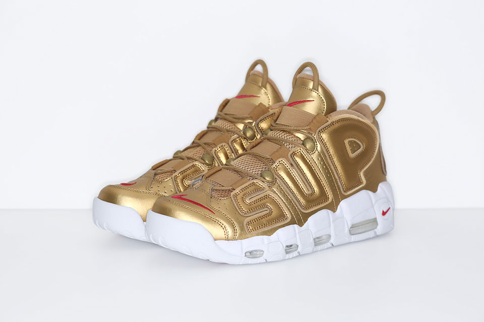 Supreme x Nike Air More Uptempo Metallic Gold - Le Site de la Sneaker
