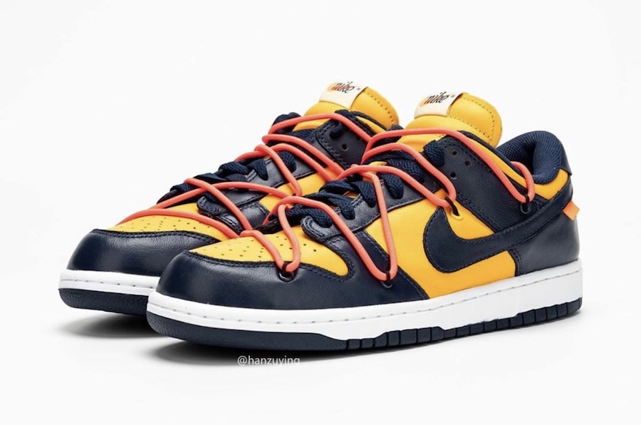 Off-White Nike Dunk Low Navy Gold