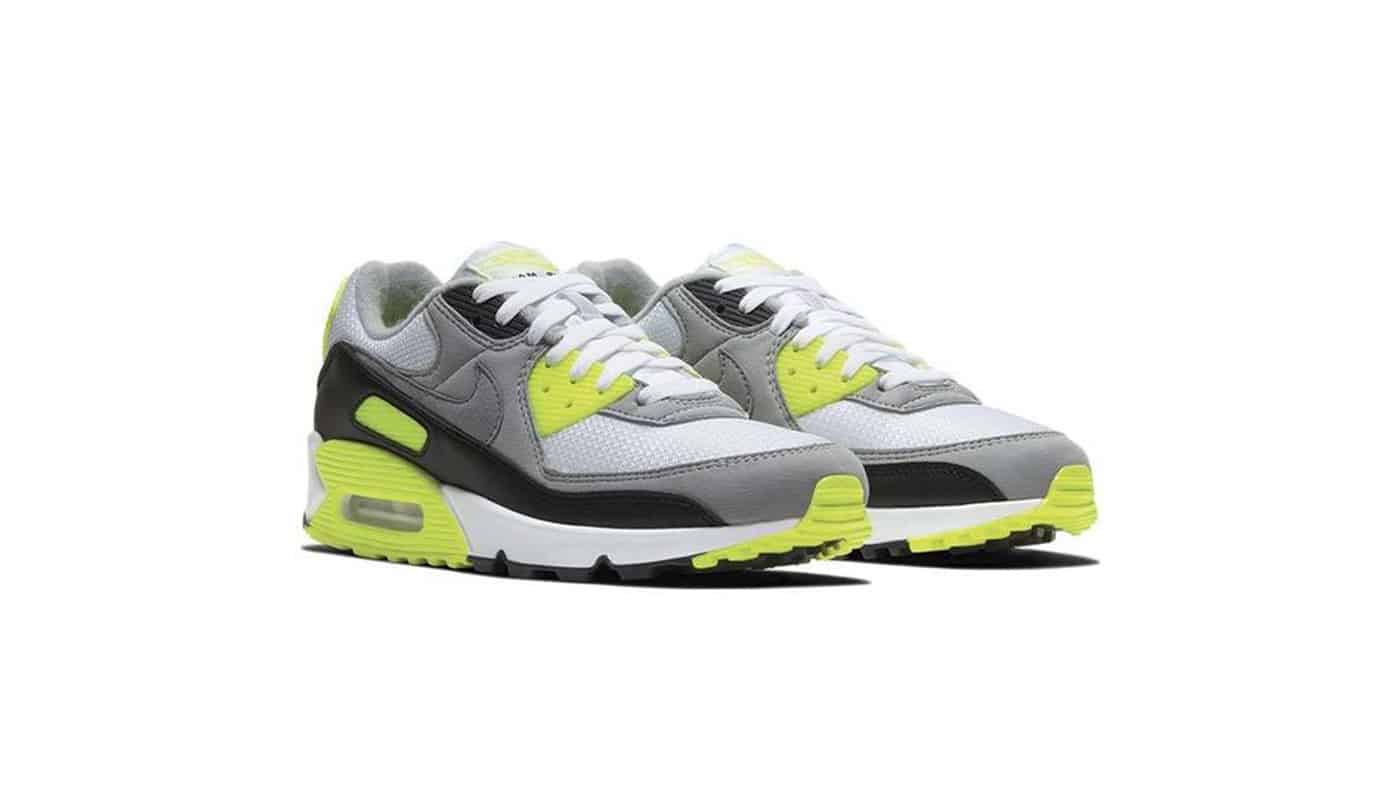 NIKE Sneaker  AIR MAX 90 Gris/Jaune - Homme – Aires Libres
