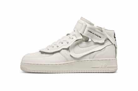 comme des garcons nike air force 1 mid white 440x290