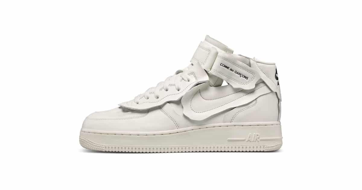 Comme des Garçons x Nike Air Force 1 Mid White - Le Site de la Sneaker