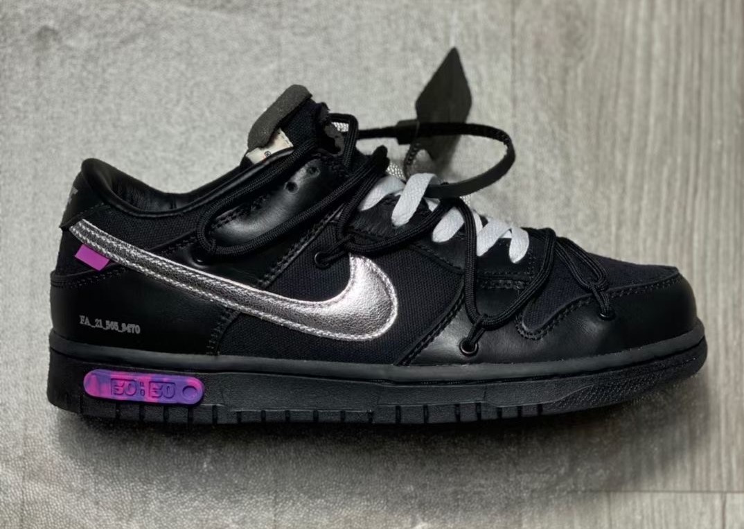 OFF-WHITE NIKE DUNK LOW 1 OF 50 BLACK 50