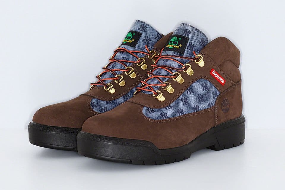 Une collaboration Supreme x NYC Yankees x Timberland Field Boot