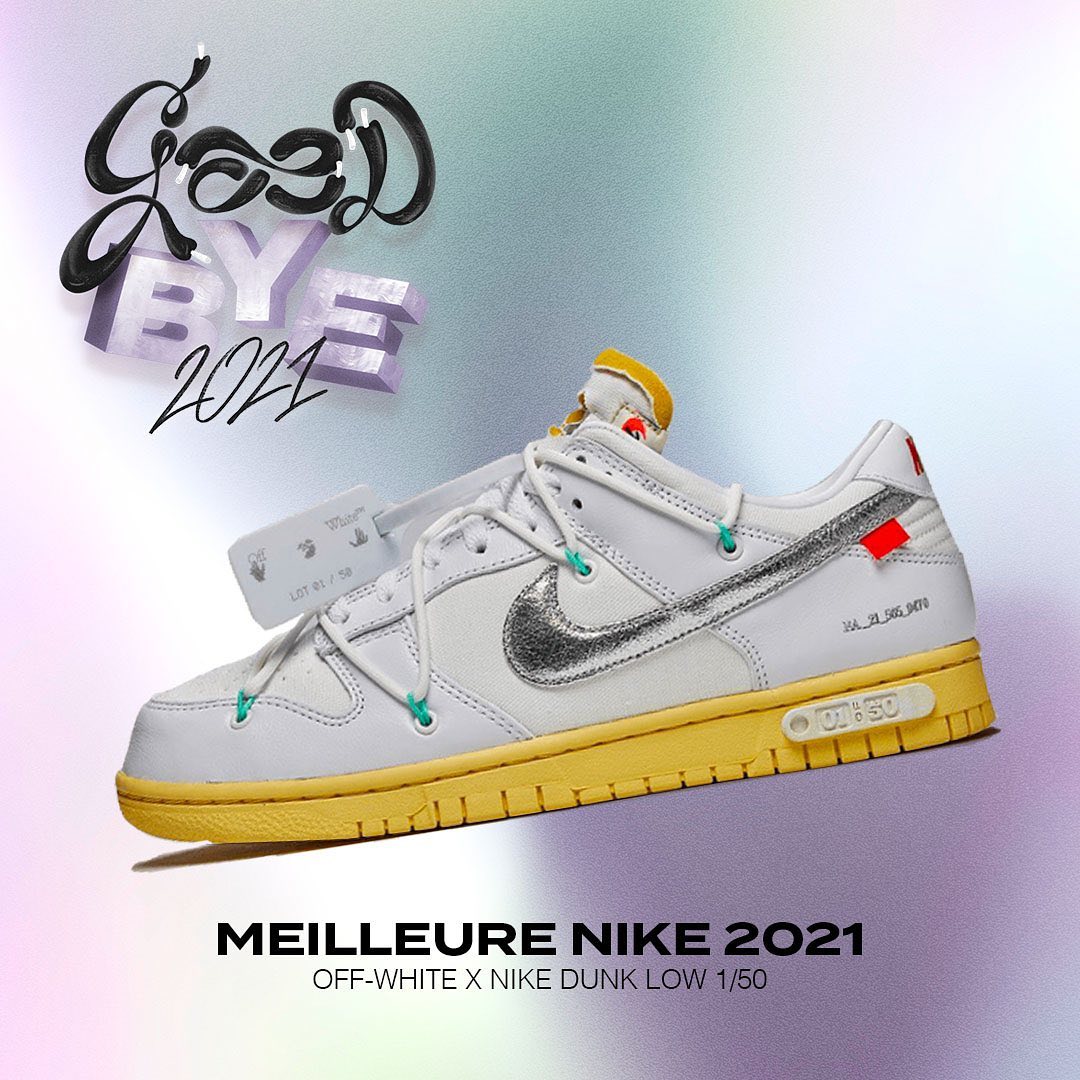 Sneakers of the year 2021 Off-White x Nike Dunk Low Lot 01/50