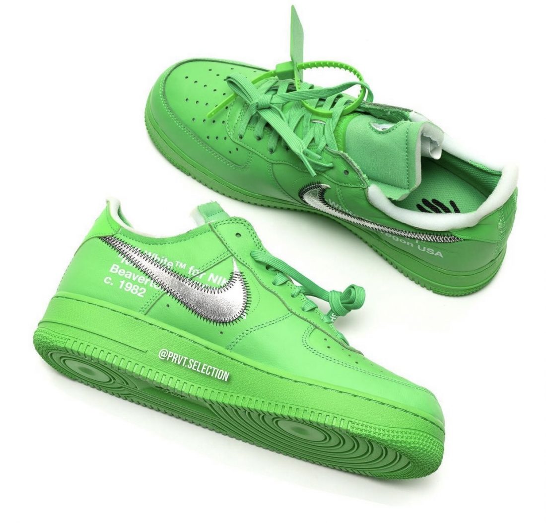 Une Off-White x Nike Air Force 1 Low Light Green Spark dévoilée - Le Site  de la Sneaker