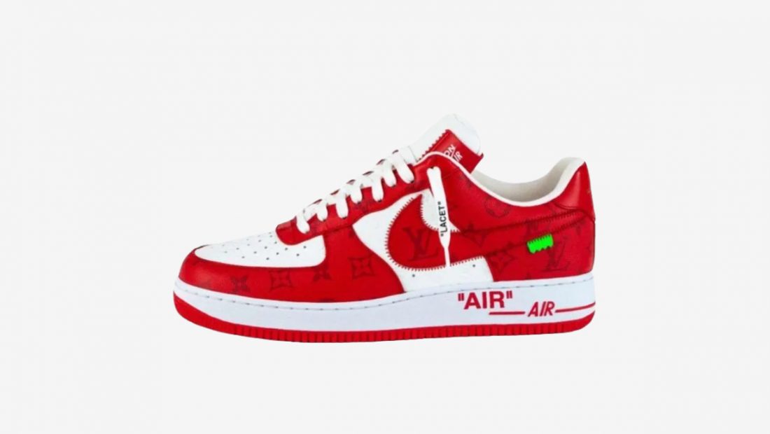 Louis Vuitton x Nike Air Force 1 Comet Red