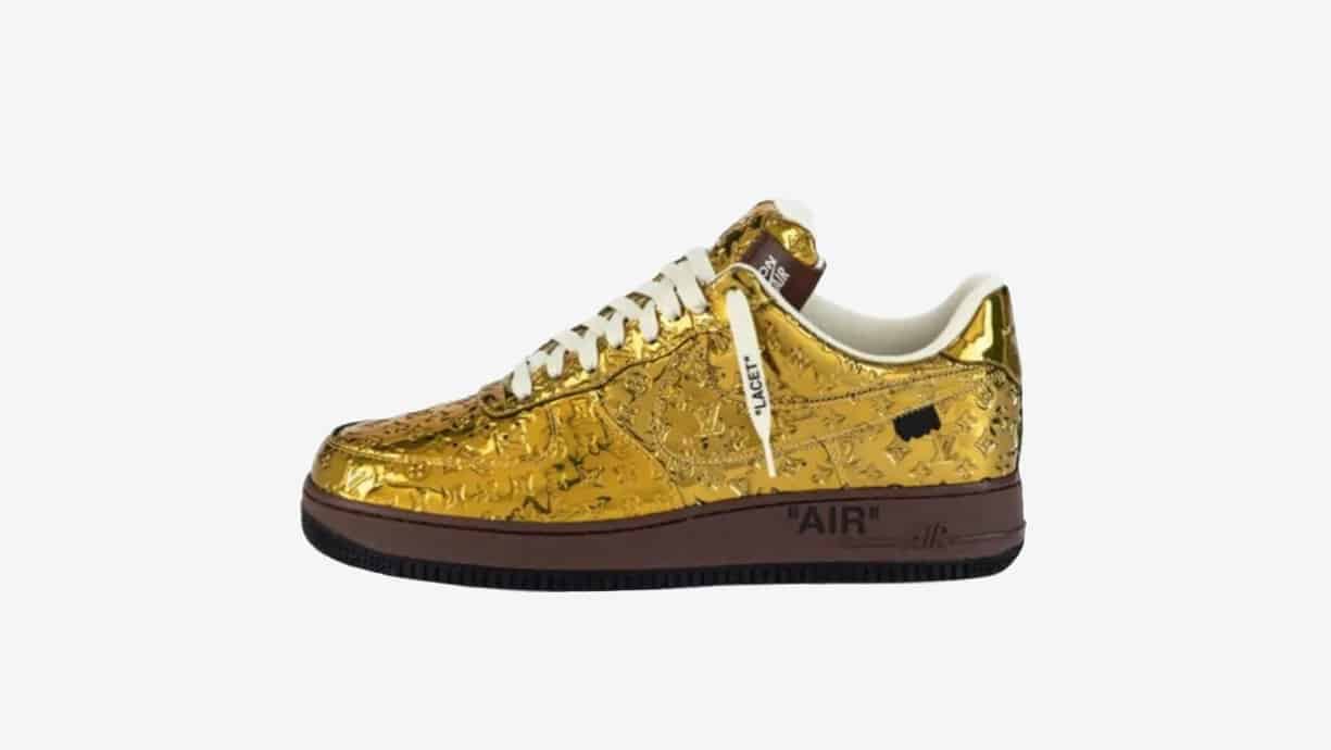 Louis Vuitton x Nike Air Force 1 Metallic Gold - Le Site de la Sneaker