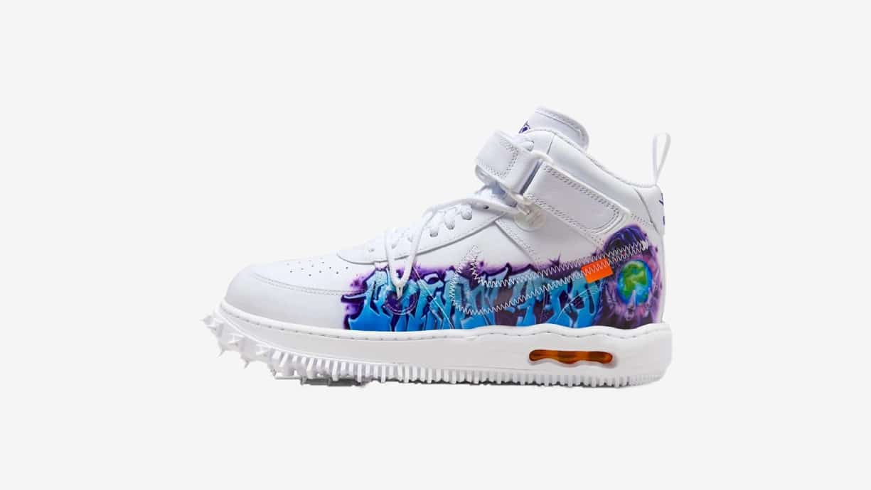 Nike Air Force 1 Mid Off-White Graffiti White Raffles and Release Date