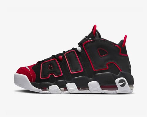 nike hybrid air more uptempo black red cyber week