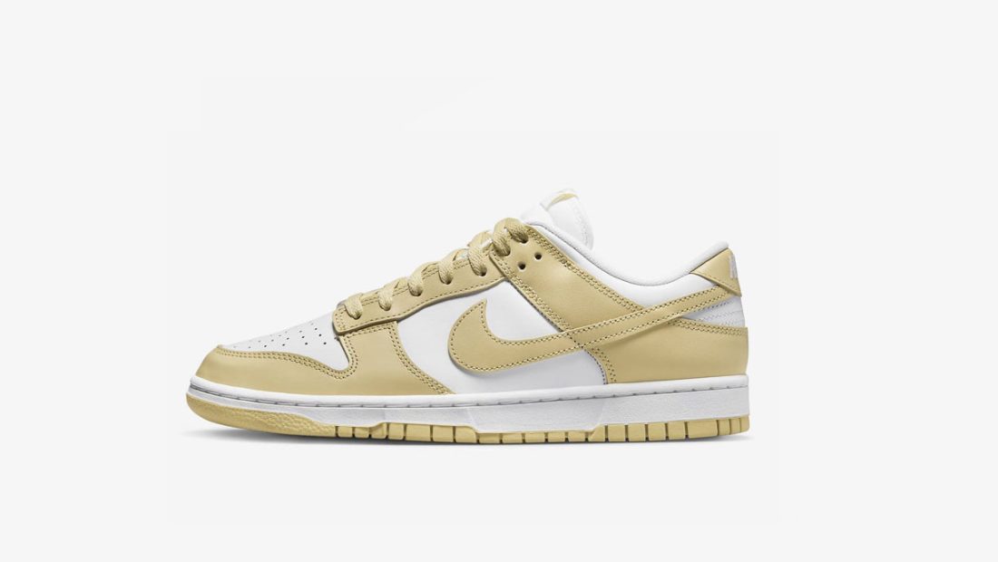 banner nike dunk low team gold 1100x620