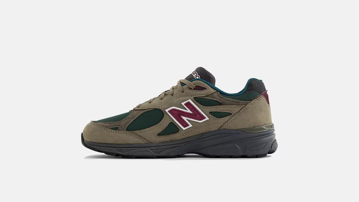 New Balance 990v3 Made in USA Green Olive