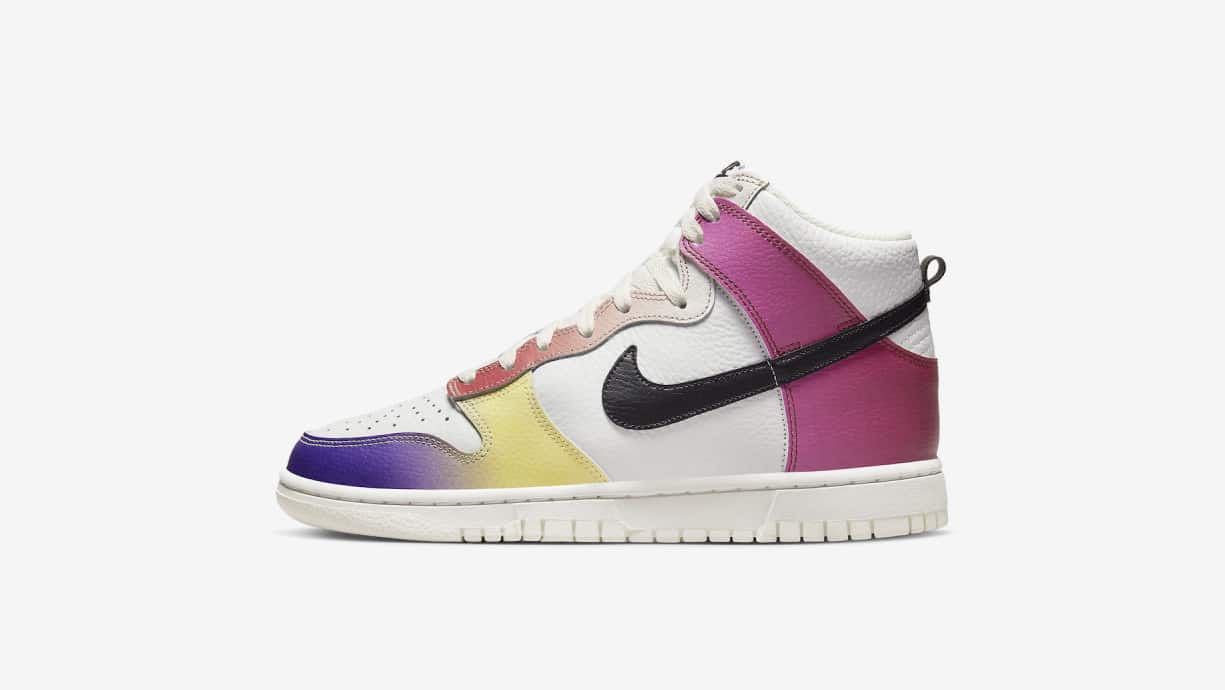 nike dunk high multi color gradient fd0802 100 banner