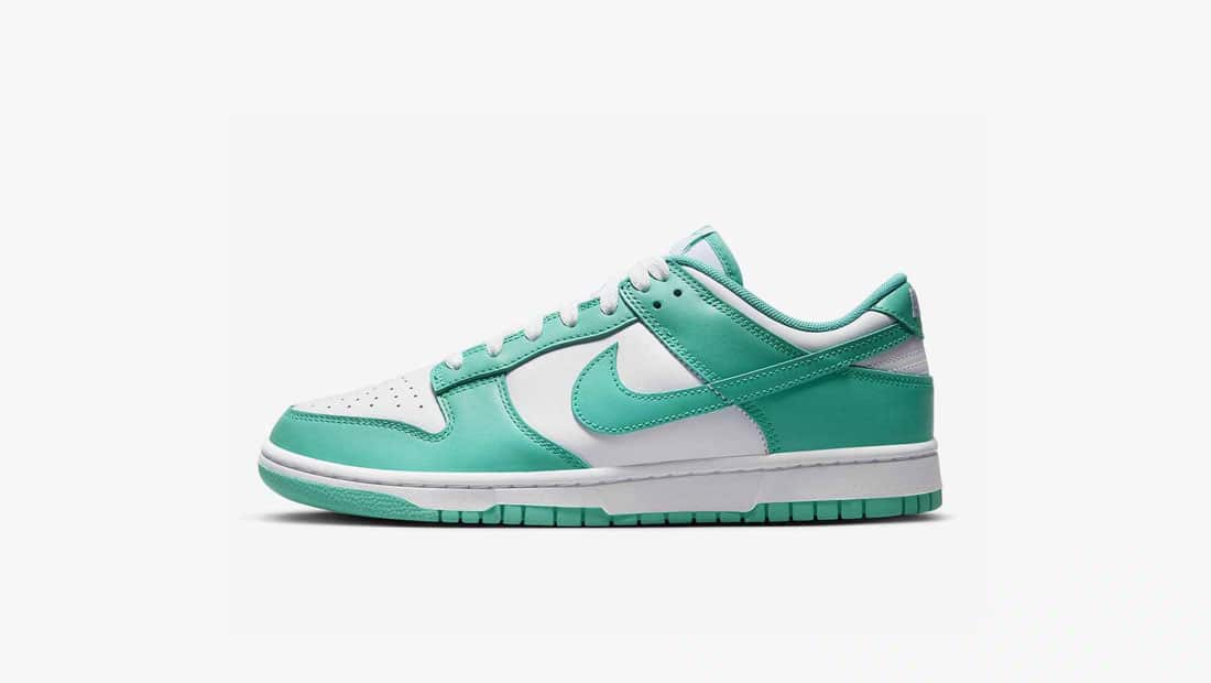 banner dual nike dunk low clear jade