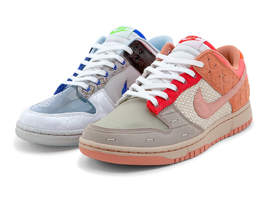 clot nike dunk low what the multicolor