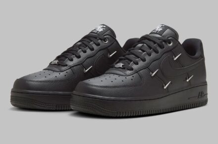 preview For nike air force 1 low black silver mini swoosh hq1180 001 3 440x290