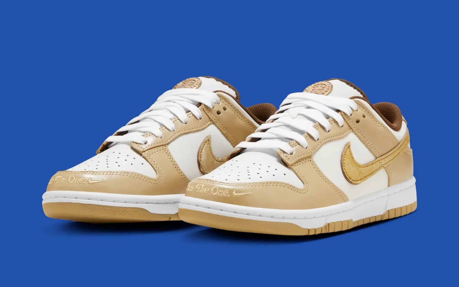 preview nike stamina dunk low be the one gold 3